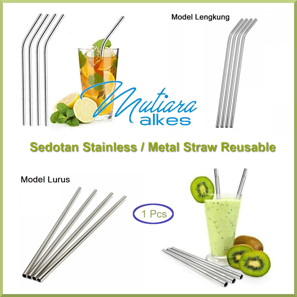 [SATUAN] Sedotan Stainless / Metal Reusable Straw Ramah Lingkungan