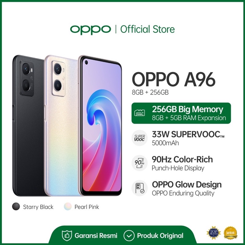 OPPO A96 8GB/256GB [5000mAh, 33W SuperVOOC, Qualcomm  Snapdragon 680]