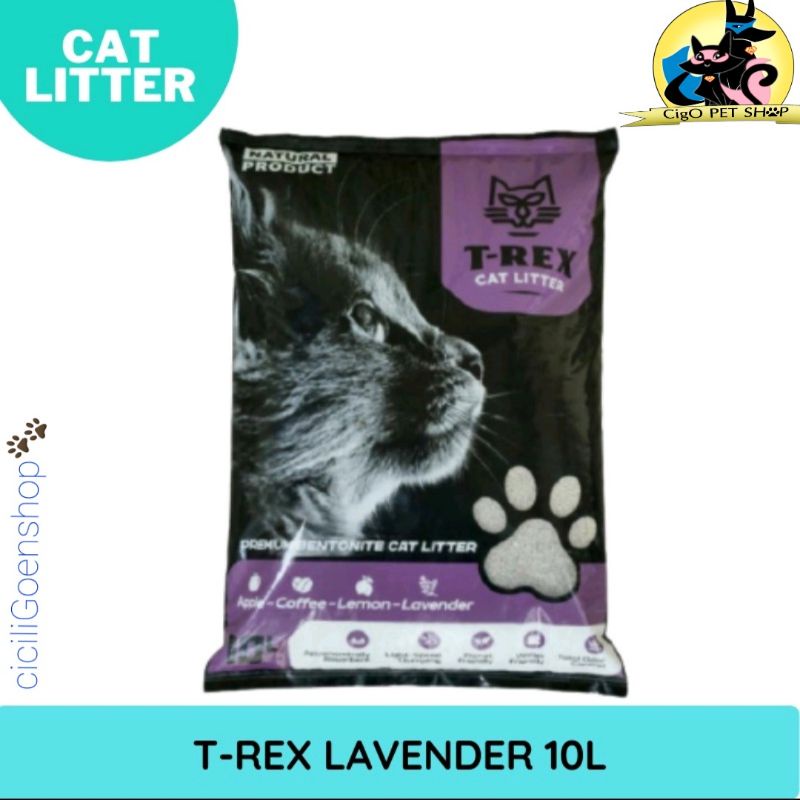 Pasir Kucing murah T-REX cat litter gumpal Wangi Betonite Premium trex t rex 10 L