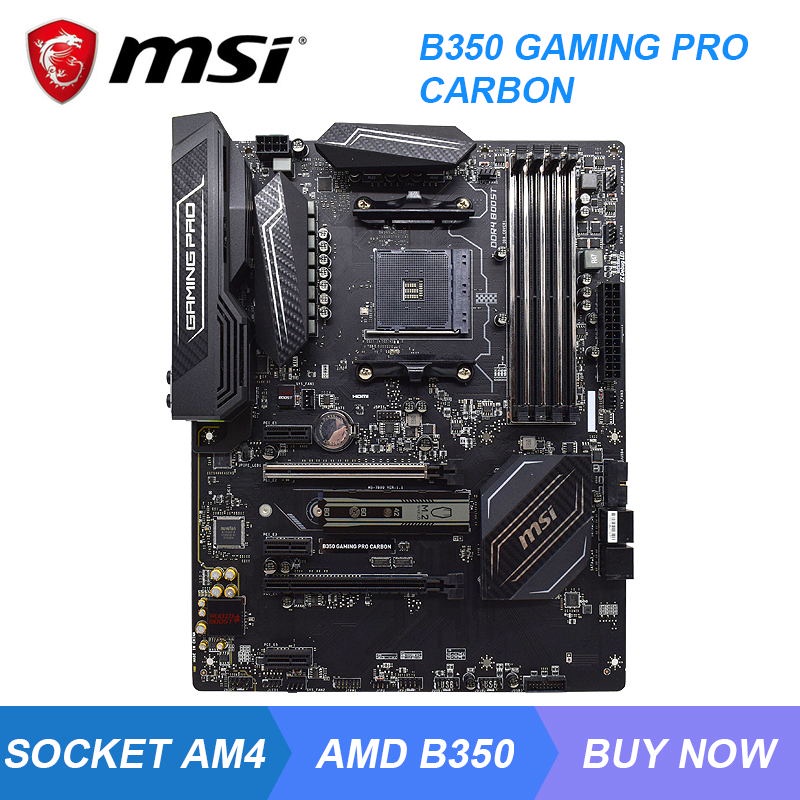 PREORDER MSI B350 GAMING PRO CARBON Mining Motherboard AM4 Motherboard DDR4 Support Ryzen 5 3600 560