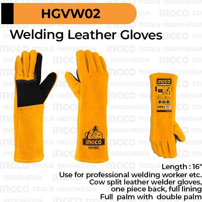 Leather Welding Glove (16") INGCO HGVW02 Sarung Tangan Las Kulit Argon