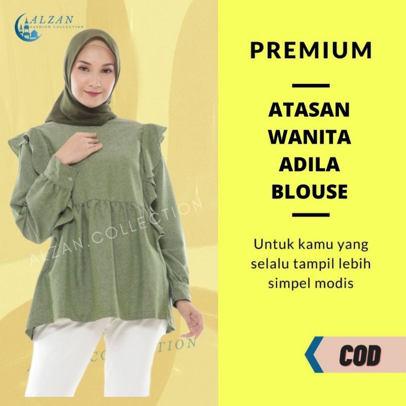  Baju  atasan  muslim wanita perempuan terbaru terlaris adila 