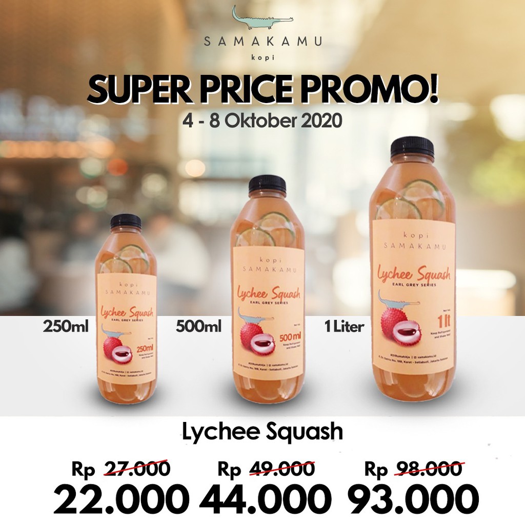 

PROMO !! Lychee Squash SAMAKAMU || Made By Order || High Ingredients Only