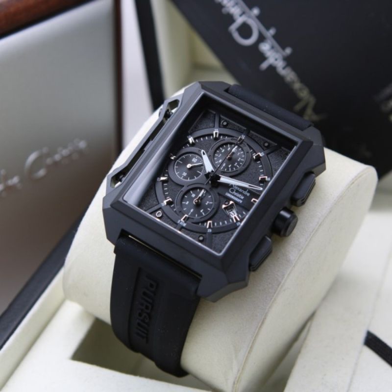 JAM TANGAN PRIA ALEXANDRE CHRISTIE 6601 ORIGINAL TALI KARET HITQM