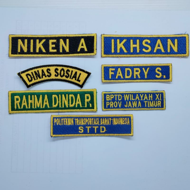 Bordir Nama Biasa / Bordir Logo Nama Biasa / Logo Bordir Nama Biasa / Logo Nama Biasa / Custom Bordi