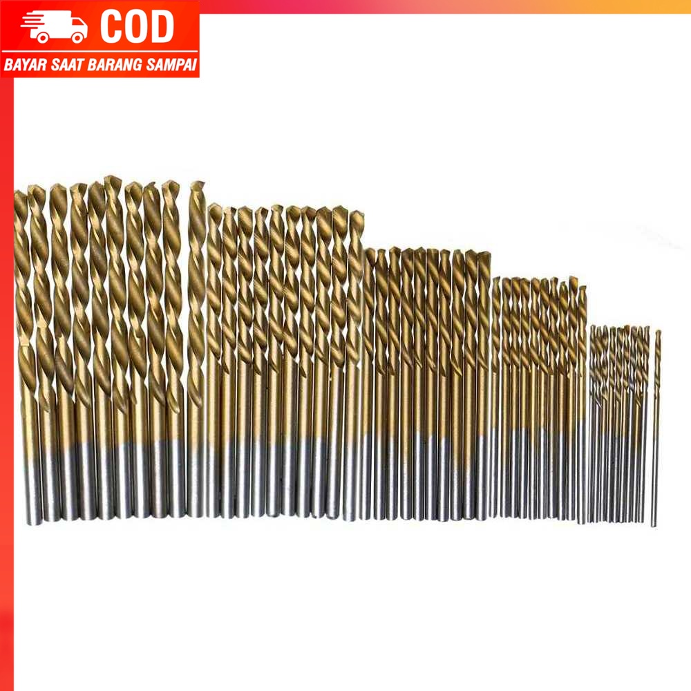 (100% BARANG ORI) Taffware Mata Bor Power Drill Bits Titanium Coated 50 PCS - DW1361