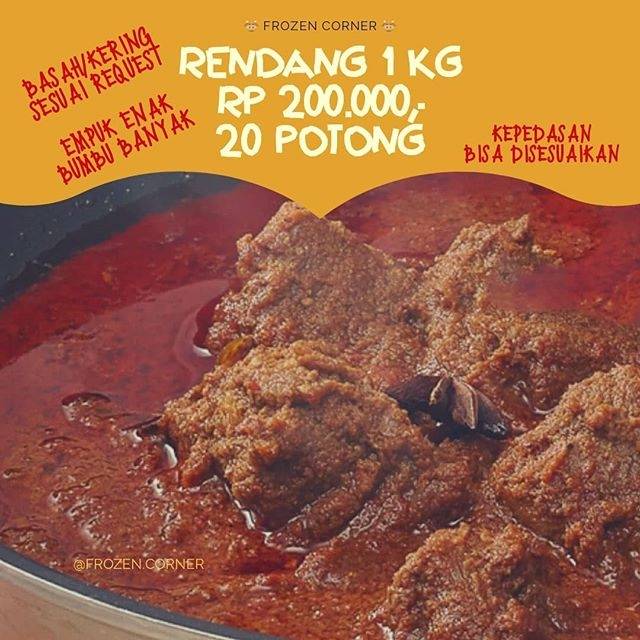 

Rendang Daging Sapi 1 kg 20 potong Request Sesuai Selera (2 hari kirim)