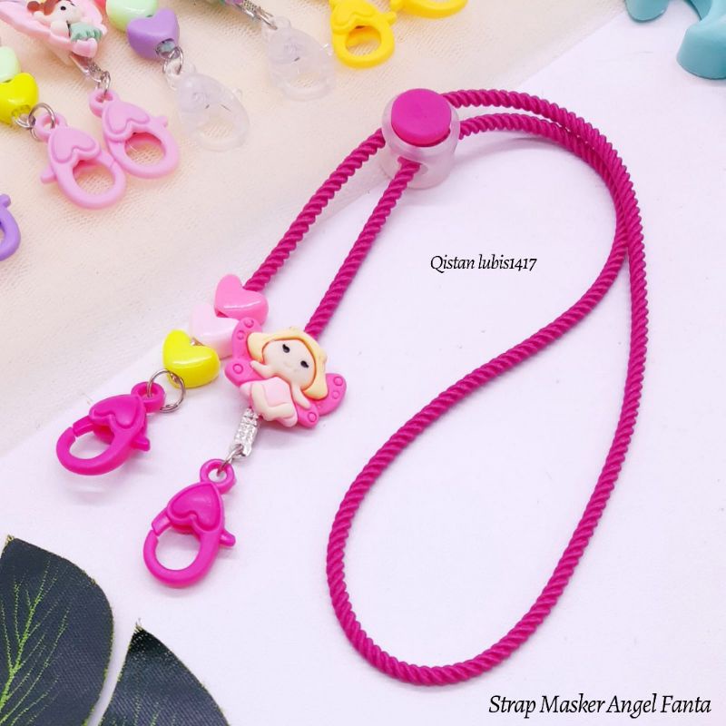 Strap Masker Rose Embos|Bandul Rose|Bandul Melody|Ice Cream Fruit|Strap Masker Clay Angel