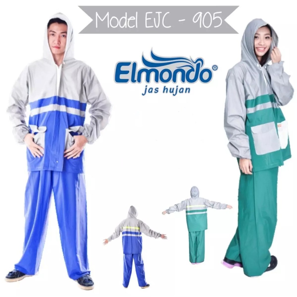 Jas Hujan Setelan Baju Celana Elmondo 905 - Raincoat Mantel Hujan New Kombinasi Elmondo 905