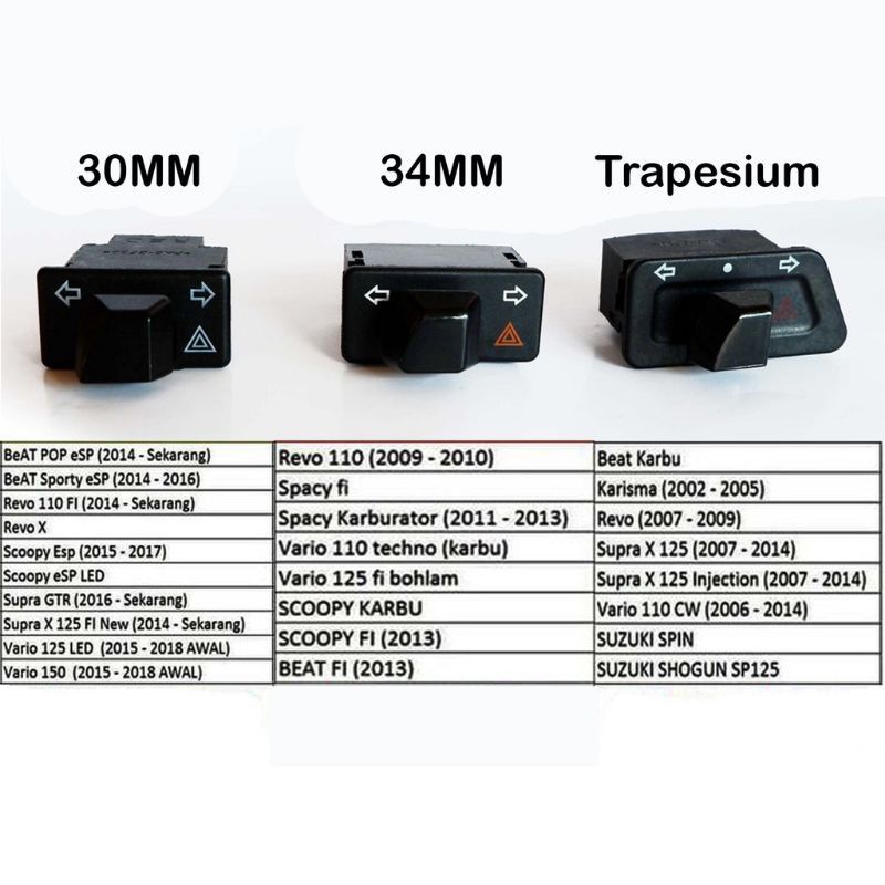 Saklar Hazard sein motor Flash Beat Scoopy Vario Mio dan motor lain high Quality