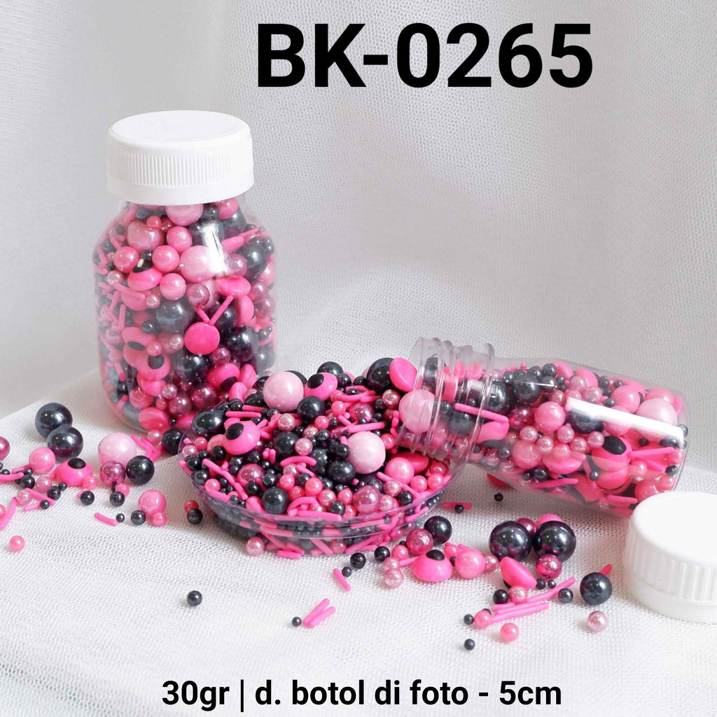 

BK-0265 Sprinkles sprinkle springkel 30gr mutiara hitam pink yamama baking grosir murah sprinkles cake dekorasi mutiara trimit decoration story sprinklestory sprinklesstory sprinkle story yamama baking