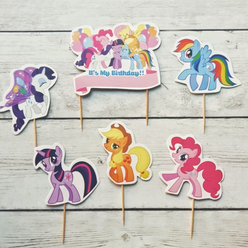 [READY] CAKE TOPPER LITTLE PONY | DUPLEX | LITTLE PONY | CAKE TOPPER TERMURAH | PERLENGKAPAN ULANG T