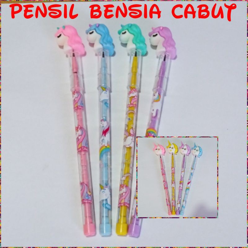 

Pensil Bensia Cabut Dengan Kepala UNICORN Sangat Lucu dan di Sukai oleh AnAk-AnAk