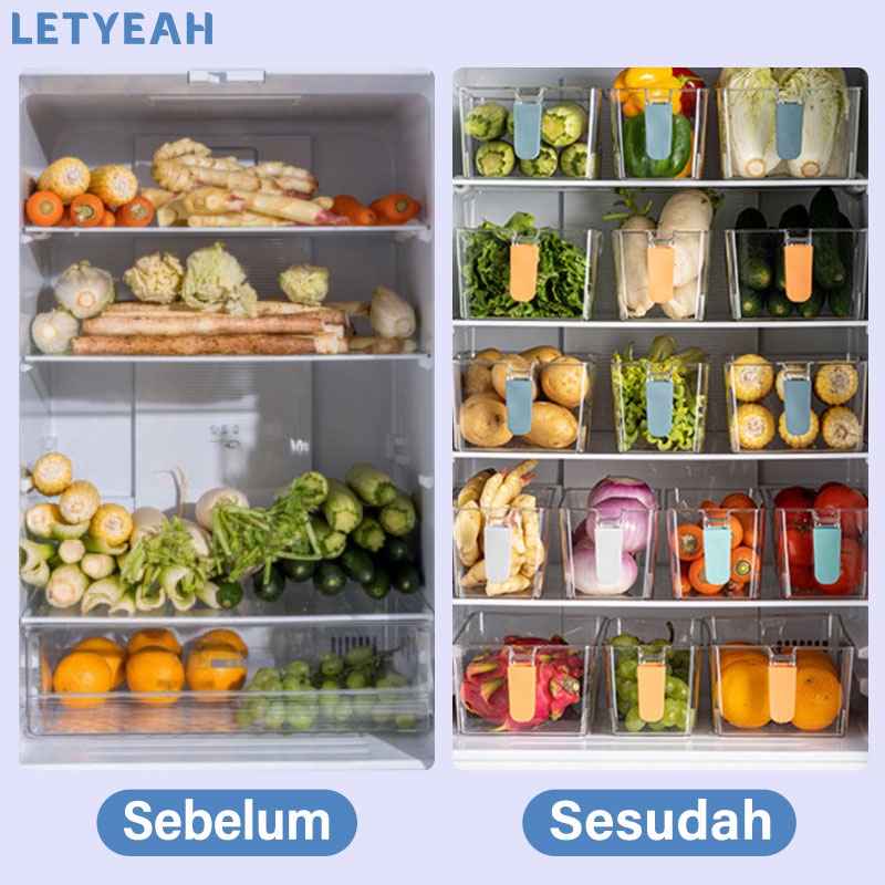 letyeah Kotak tempat penyimpan makanan/ food storage box refrigerator/ kotak kontainer makanan kulkas