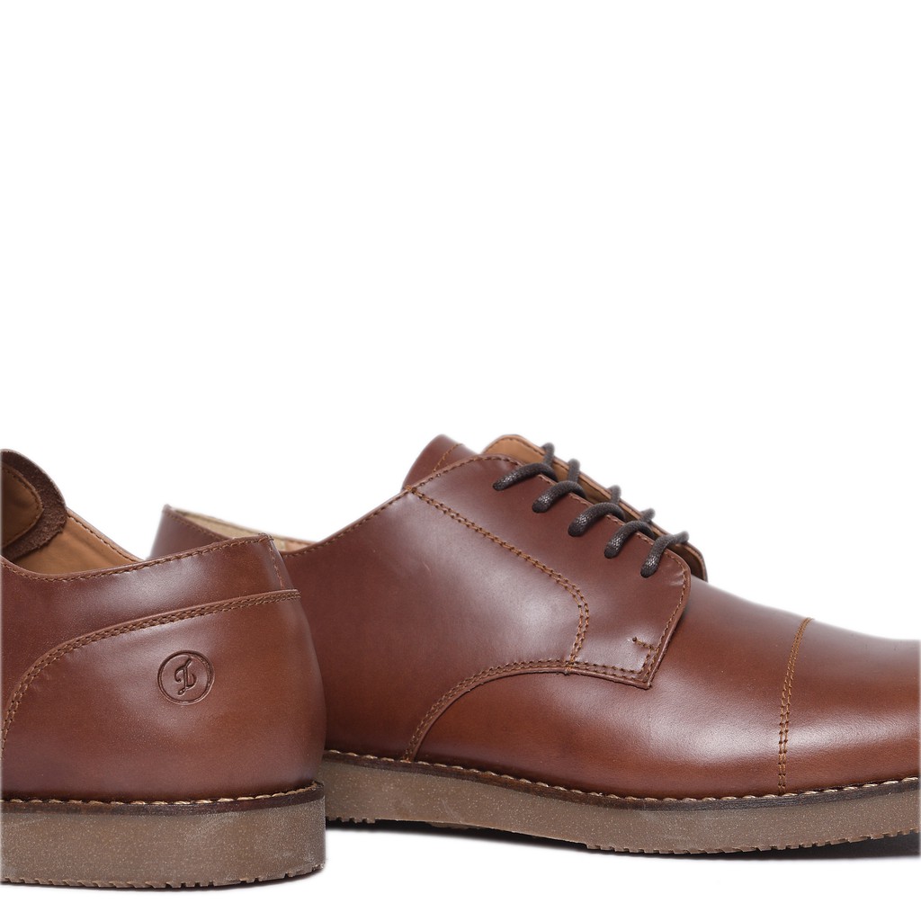 Morgan Brown | Sepatu Kulit Asli Vintage Klasik Pria Cowok Men Derby Footwear | FORIND x Zapato