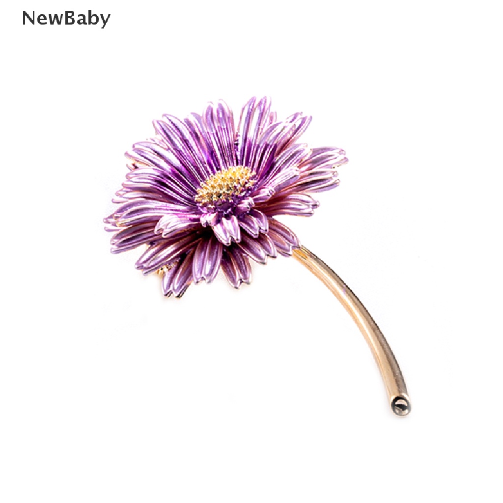 Newbaby Bros Pin Enamel Bunga Aster Untuk Aksesoris Pakaian Wanita