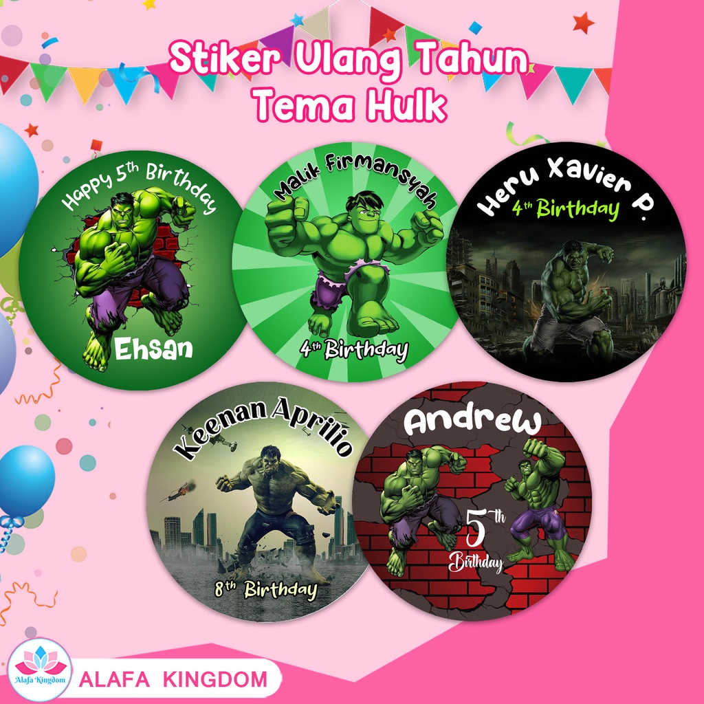 

AlafaKingdom Stiker Ulang Tahun Anak Hulk