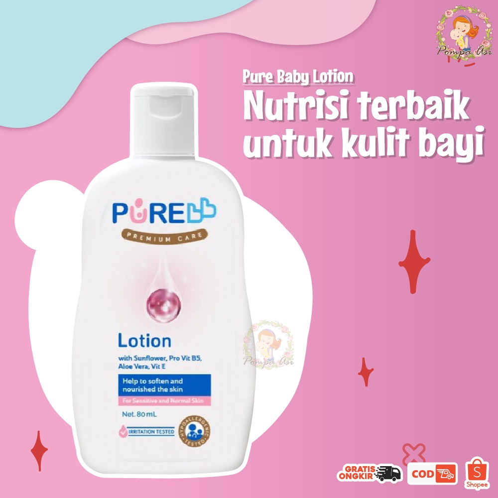 Pure Baby Lotion Perlengkapan Perawatan Kulit Normal Bayi New Born &amp; Kids By Mallpompaasi