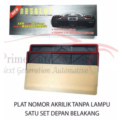 Frame Plat Nomor Dudukan Plat Nomor Mika Plat Nomor Mobil - Absolut