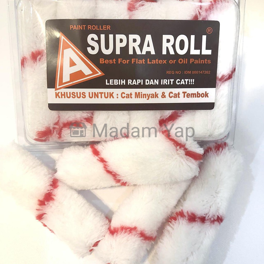 Bulu Roll Cat Tembok Mini 4 Inch - Refil Kuas Rol Mini 4&quot; Minyak Putih