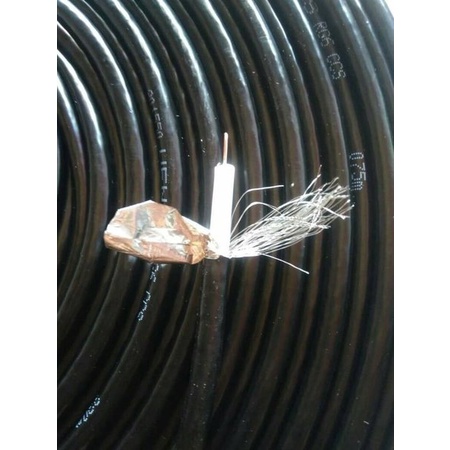 Kabel RG6 Coaxial Venus Ecer per Meter untuk Antena TV Parabola