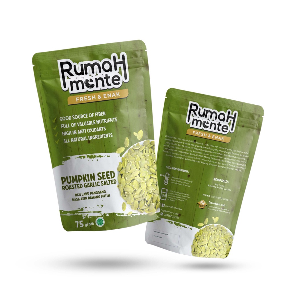 

Pumpkin Seed Panggang 75g rasa Asin Bawang Putih (Premium Quality)