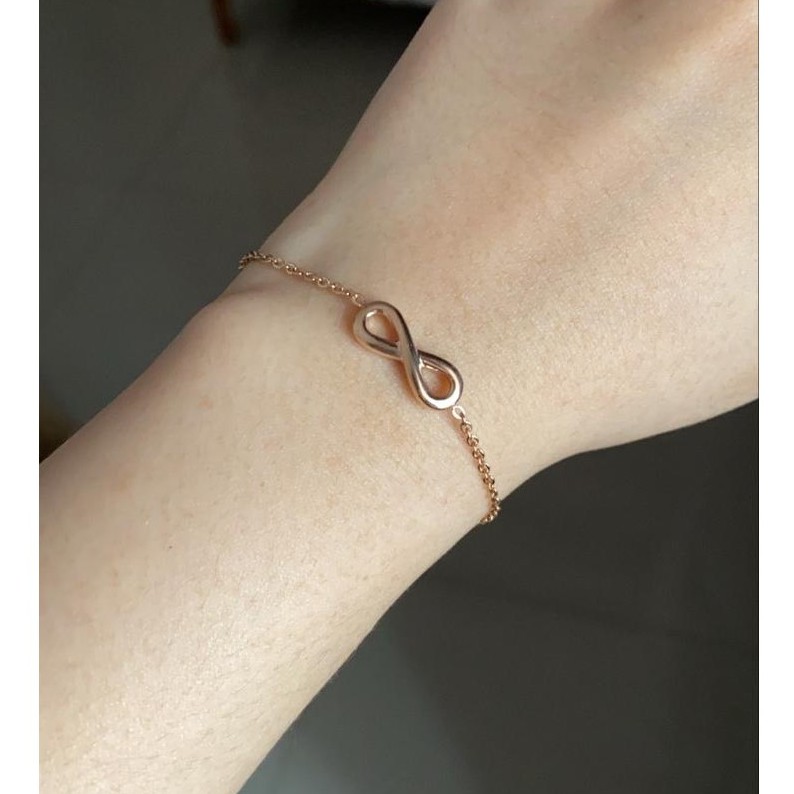 Gelang Infinity Wanita Aksesoris Titanium Korea Cocok Hadiah GK025 simple elegant