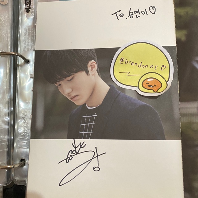 SF9 The 1st debut album FEELING SENSATION - CHANI SIGNED PAGE from FANSIGN