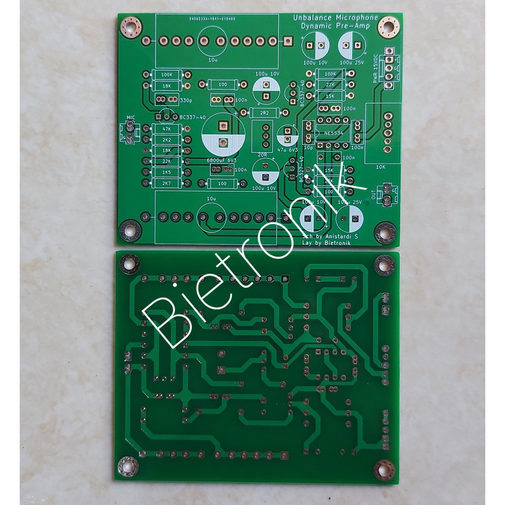 PCB UnBalance Microphone Dynamic Pre-Amp