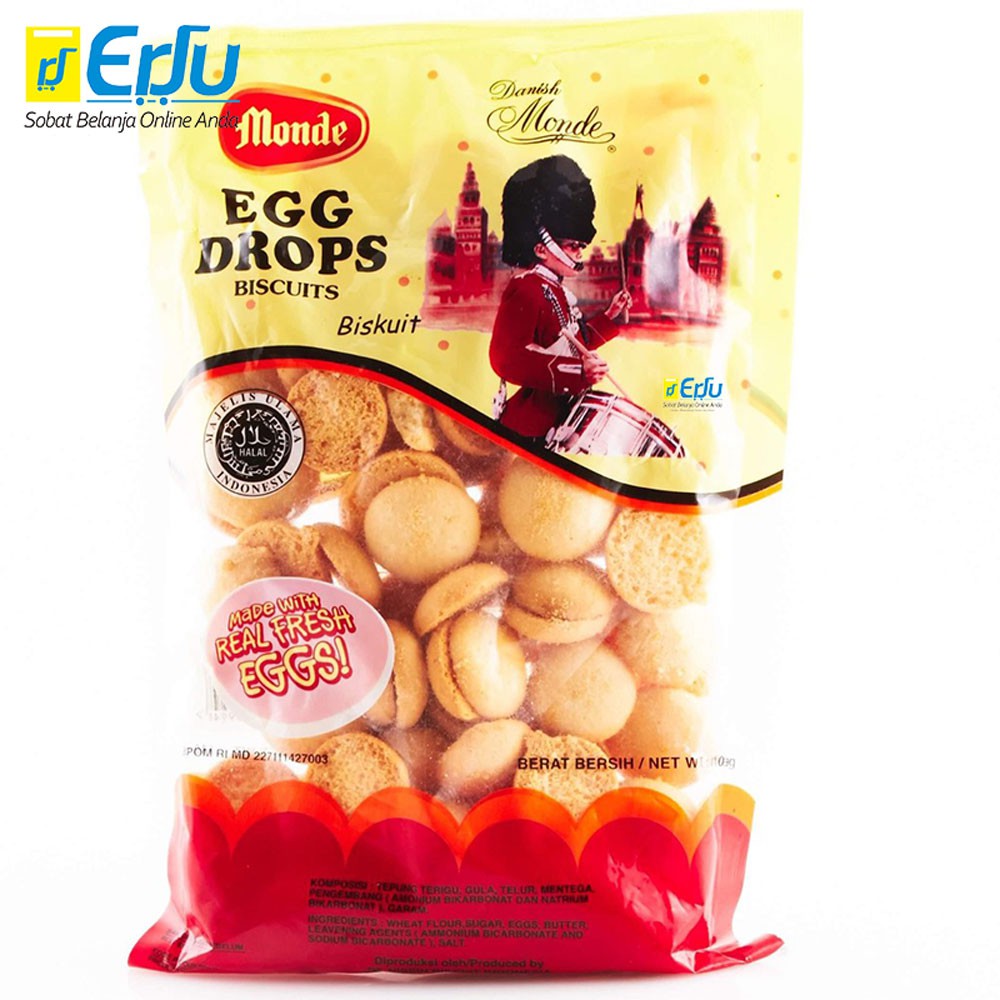 

Monde Egg Drops Biskuit Real Fresh Eggs 100g