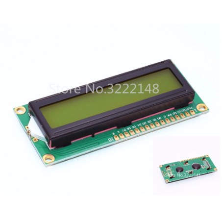 LCD Display 16X2 1602 Hijau Kuning karakter MODULE Arduino Raspberry Pi backlight