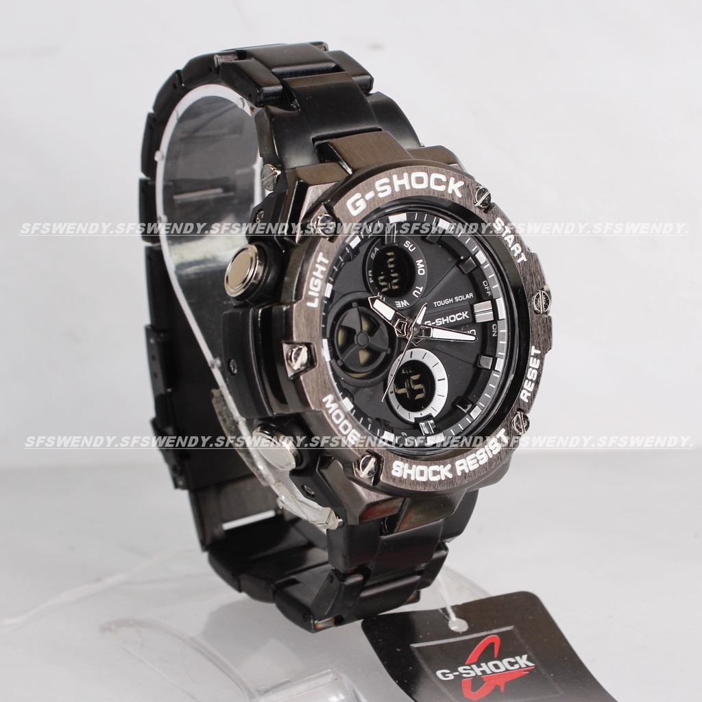 PALING LAKU !!! Jam tangan rantai stainless steel pria MRGG-2000 Hitam anti air