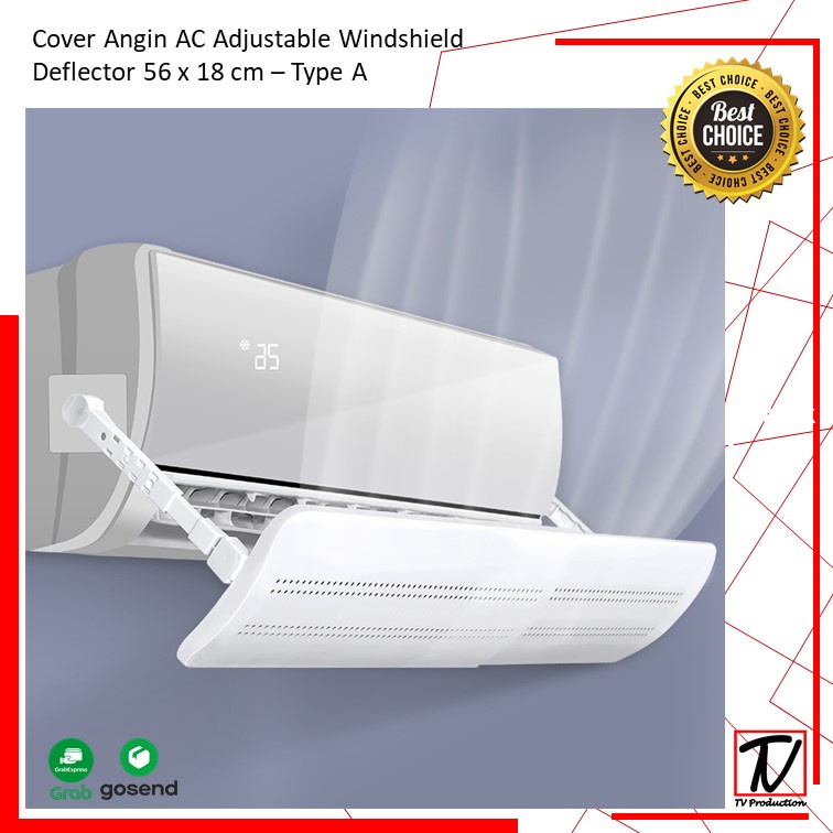 Cover Angin AC Adjustable Air Conditioner Windshield Deflector 56 x 18