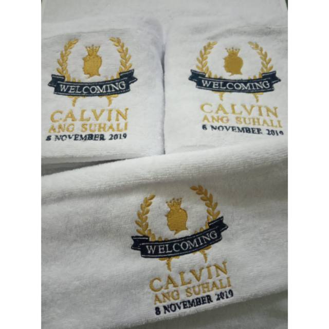 MH Souvenir Handuk Bordir Tulisan Gambar Karakter Murah / Promosi Logo Perusahaan / Handuk Grosir
