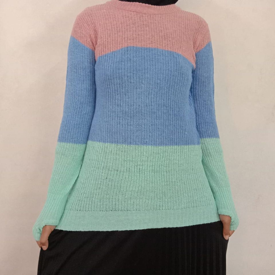 ROUNDHAND SWEATER RAJUT /ROUNDHAND SWEATER RAJUT COMBY/POLOS