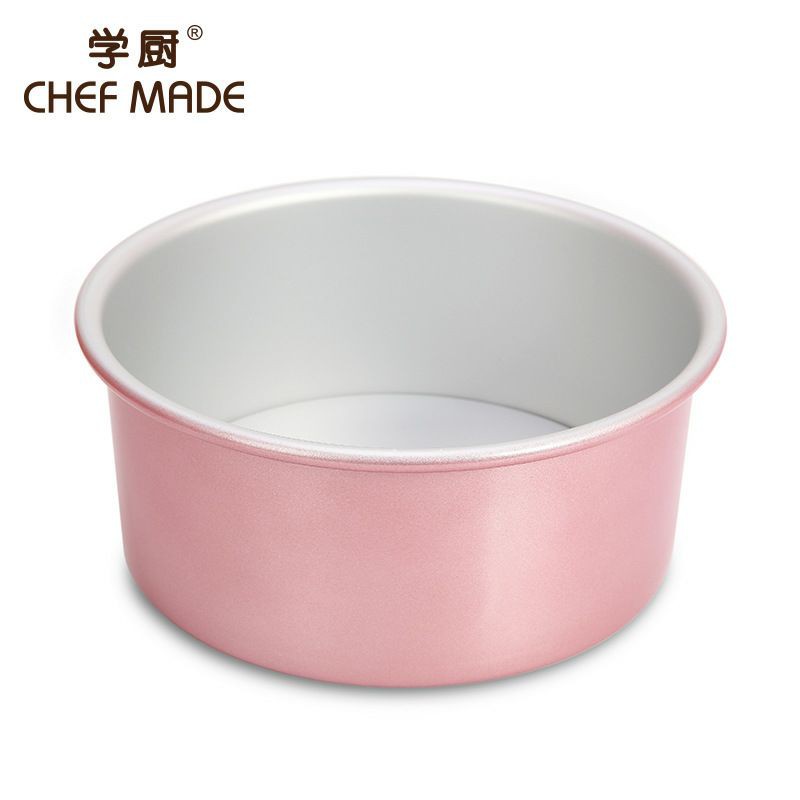 Chefmade wk9276 Pink 8inch anodized round chiffon bake cake / loyang bulat