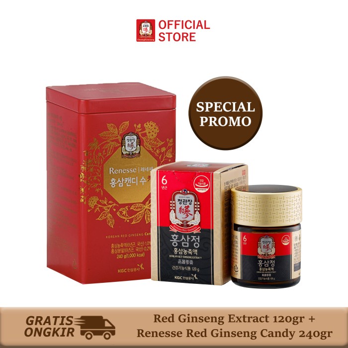 {cantikstore}  BUNDLE Korean Red Ginseng Extract 120grKorean Red Ginseng Candy Murah