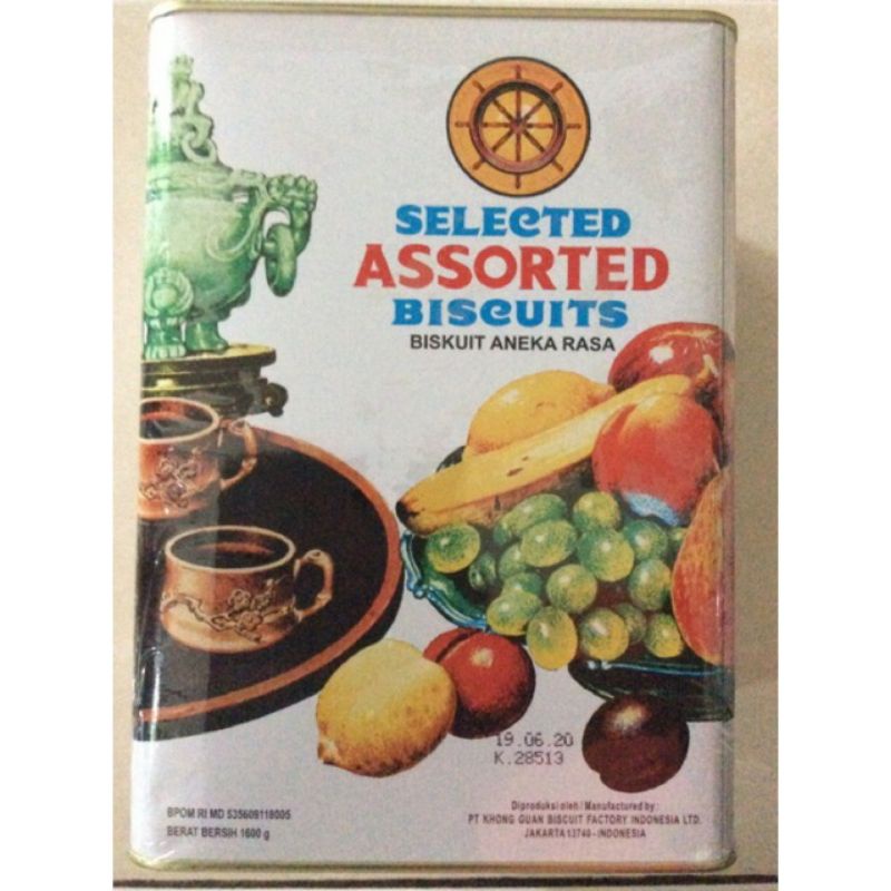 ROTI KHONG GUAN JADUL KALENG PUTIH 1,6kg , ROTI KHONG GUAN, KHONG NYIEN ROTI JADUL KHONG GUAN