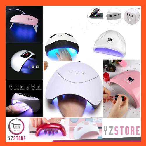 Alat Pengering Kutek Kuku Gel Nail Art Lampu UV LED Smart Portable Pedicure Nail Dryer YZ