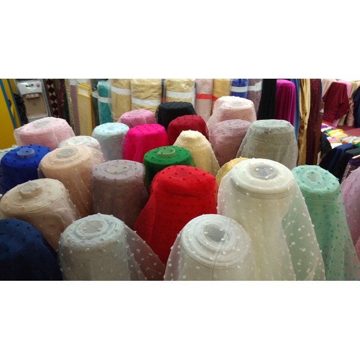 Kain Organza Dot Bintik   Organza Bintik