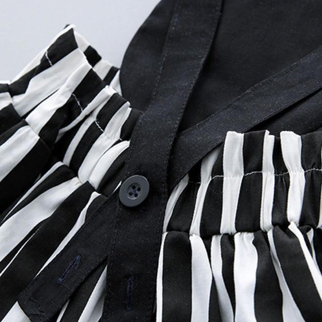 5LCC SETELAN BAYI LAKI LAKI KAOS MICKEY DAN CELANA GARIS PUTIH HITAM 8OMC