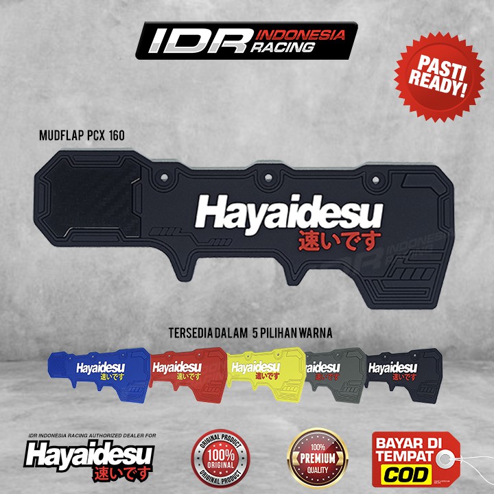 Hayaidesu Mudflap Honda PCX 160 2021 2025 Mud Flap Guard Karet Penahan Lumpur Motor