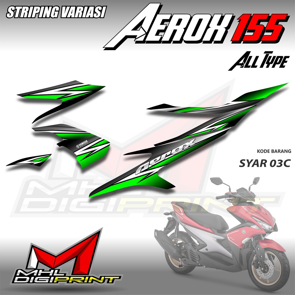 STRIPING VARIASI AEROX 155 ALL TYPE - STIKER AEROX 155 - SYAR 03