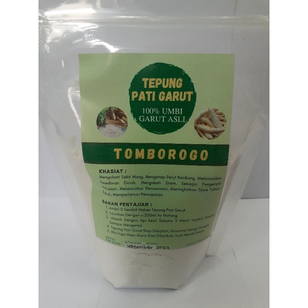 TEPUNG PATI GARUT 500 GRAM ASLI OBAT SAKIT MAAG, NYERI LAMBUNG, DIARE, MENGATASI ASAM LAMBUNG