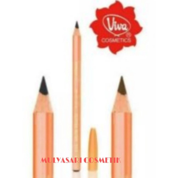 Promo 1 Lusin ( 12pcs ) - Pensil Alis / Viva Queen Eyebrow Pensil Makeup Coklat dan Hitam