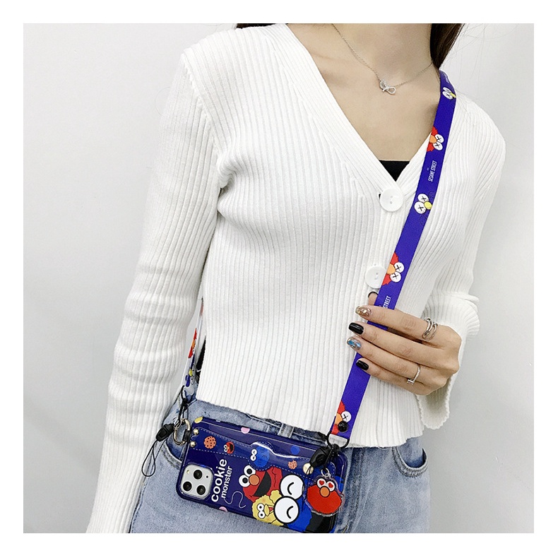Kartun ponsel tali tali gantung potongan liontin ransel selempang bahu lanyard wanita baru portable