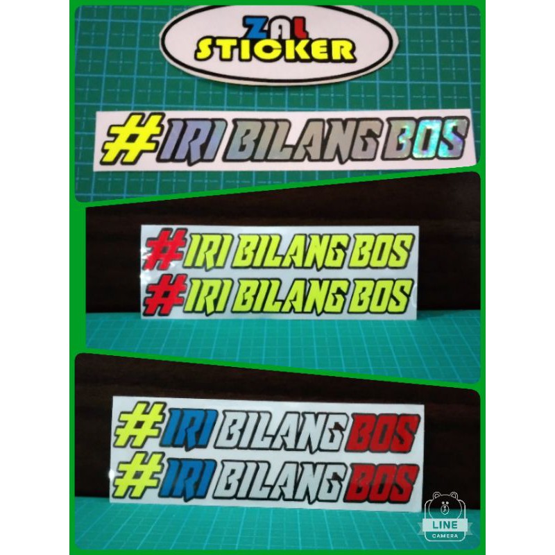 

STICKER CUTTING IRI BILANG BOS