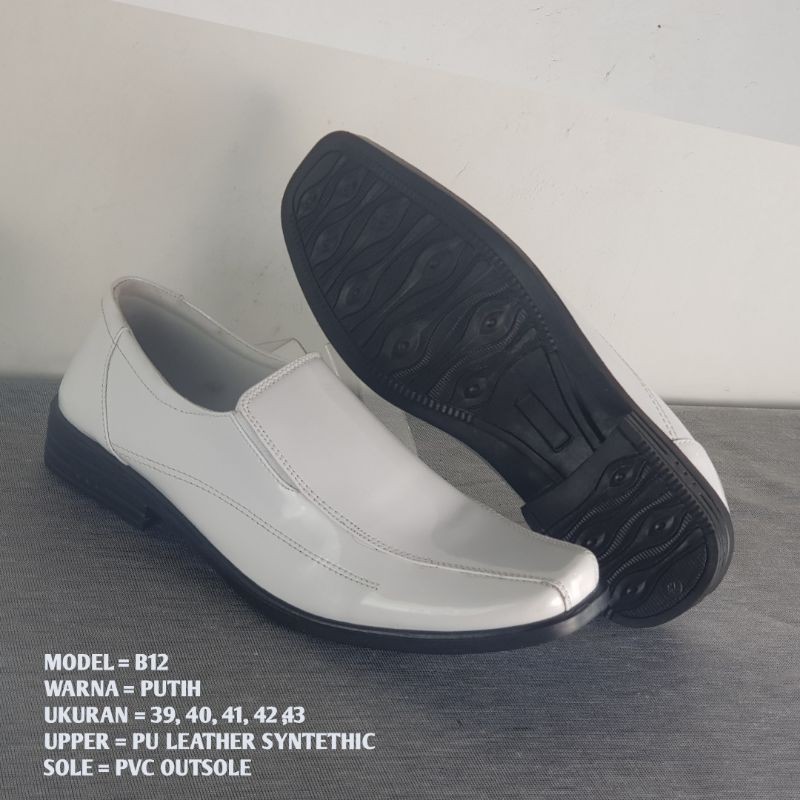 SEPATU PANTOFEL PRIA SEPATU FORMAL SEPATU PANTOPEL PUTIH