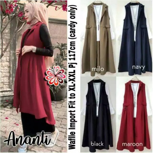 VGN CARDY ANANTY / LONG OUTER / CARDINGAN WANITA/ CARDINGAN IMPORT / CARDY TERBARU