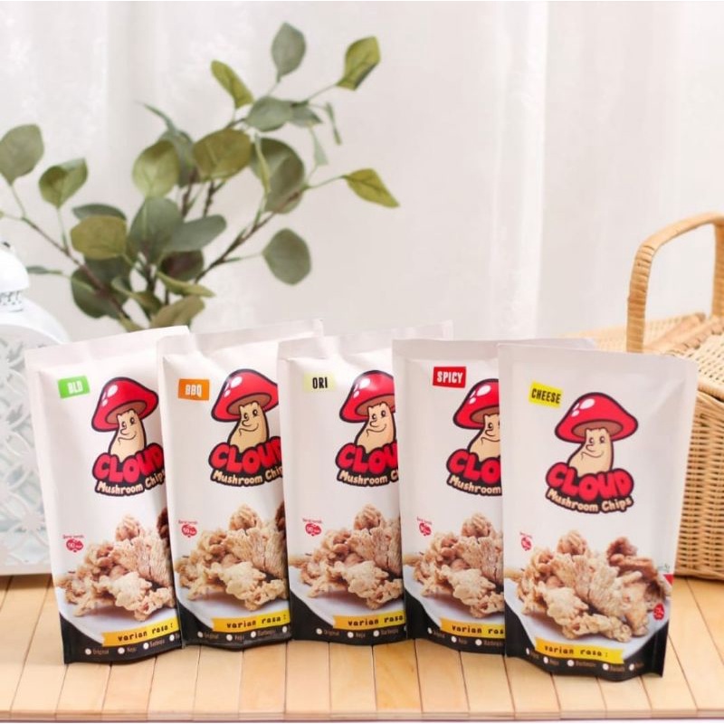 

SNACK CLOUD MUSHROOM CHIPS KRIPIK JAMUR TIRAM KRISPI